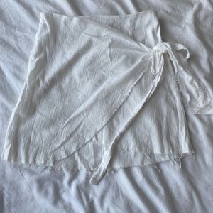 LF white wrap skirt